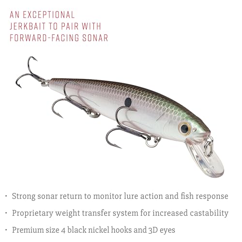 Strike King KVD Jerkbait 3 Hook - color: Green Gizzard Shad, size: 4.75 inch (Pack of 1)