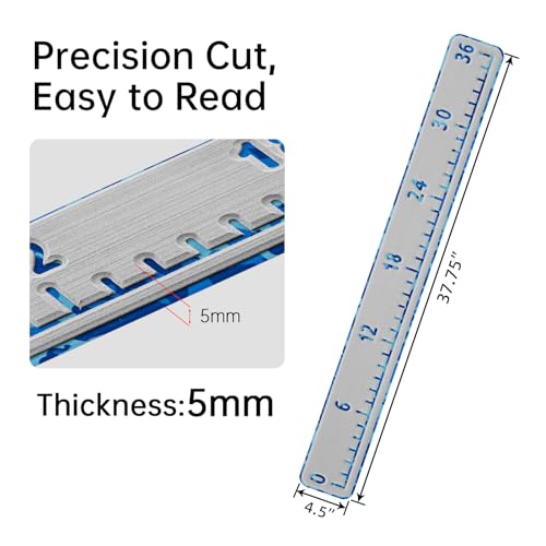 HZshark EVA Foam Fish Measuring Board, Fish Ruler with 3M Self-Adhesive Backing, 36" Fishing Tape Measure for Boats Sailboats Yachts Kayaks - color: Light Grey with Ocean, size: 4.5"*36"