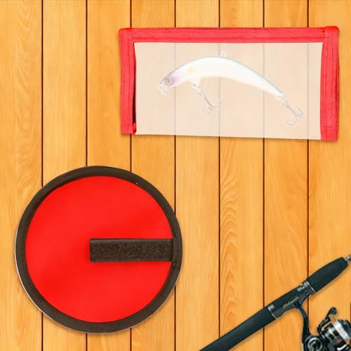 10 Pack Fishing Lure Covers,1 Pack Clear Fishing Bait Wraps,Lure Shield Fishing Lure Cover,Lure Wraps for Fishing Rod Fishing Hook Bait Covers - color: Red
