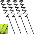 Dunzy 4 Pcs Spiral Fishing Rod Holders Heavy Duty 1.75 Inch/1.9 Inch Diameter Metal Bank Pole Stand Spiral Rod Holder Insert Ground Rest Stand for Fishing on Lakes and Streams