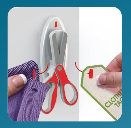 Jokari Quick Cut Wall-Mounted Cutting Tool - Peel & Stick, Safe Hidden Blade Cutter for Crafts, Fishing Line, Thread, Yarn, Fabric, Tags, No-Tool Installation - size: 1 Pack