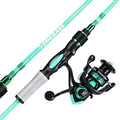 One Bass Spirit Flame Fishing Rod Reel Combo, Spinning Fishing Pole with Graphite 2Pc Blanks, Stainless Steel Guides - color: Blue, size: 7'0"Medium Heavy-Fast with 2000 Reel