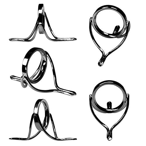 QualyQualy Fishing Rod Repair Kit - Tip Guide Replacement - Stainless Steel Ceramic Ring - 6pcs/7pcs/30pcs - color: D - Rod Guides 6pcs