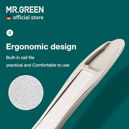 MR.GREEN Slanted Edge Nail Cutting Clippers Cuticle Nippers Tool Stainless Steel Dead Skin Oblique Tip Trimmer Manicure Scissors (Mr-1115 (Large)) - color: Mr-1115