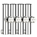 AMYSPORTS Stainless Steel Trolling Rod Holder Clamp Side Mount Fishing Pole Holders Adjustable Kayak Rail Rods Supporters Boat Sailboat for Boating - size: Size4PCS