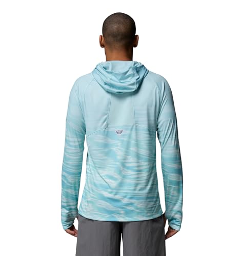 Columbia Men's Pfg Super Terminal Tackle Vent Hoodie - color: Marine Light Currents Fade, size: X-Small