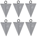 Pyramid Sinkers for Surf Fishing – Lead Fishing Weights, No-Roll Bottom Hold - style: 4oz - 6pcs