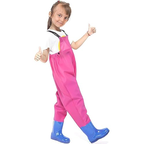 Luwint Kids Chest Waders for Girls, Youth Fishing Waders with Boots Children Hunting Wader Waterproof Lightweight Bootfoot - size: Small