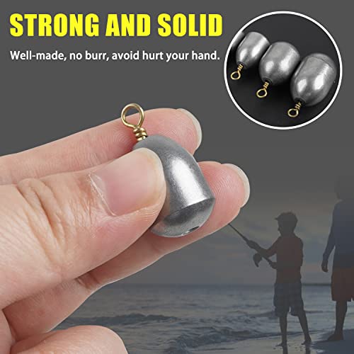 Iron Fishing Weights Sinkers, 20/58pcs Lead Free Steel Fishing Weights Bass Casting Sinkers for Saltwater Freshwater Bass Trout Catfish - style: 58pcs