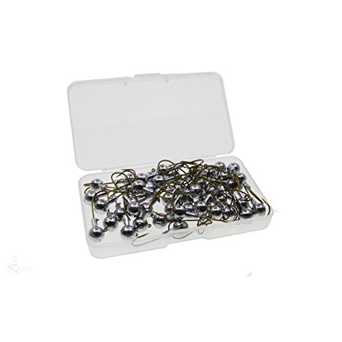 Unpainted Jig Heads,Ball Heads with Bronze Hook - size: 3/16 OZ 50 PCS