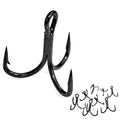 10pcs/Box Fishing Treble Hooks 6X Strong Black High Carbon Replacement Treble Hooks Size 3/0 2/0 1/0 1# 2# 4# 6# 8# - size: 8#-10pcs