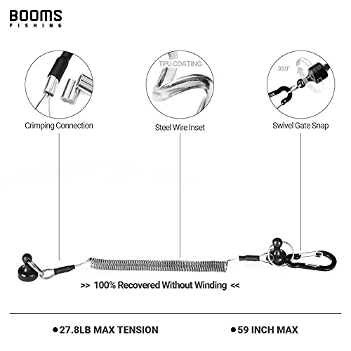 Booms Fishing MRC Magnetic Net Release for Fly Fishing, Magnetic Quick Release Keychain, Magnet Clip Release with Coiled Lanyard or Carabiners - style: 1pc Magnetic Release & Lanyard