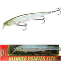 LUCKY CRAFT Slender Pointer 112 MR Fishing Lure, 4.5" Suspending Jerkbait, 4-5 ft Depth, Long Casting, Freshwater Trout and Bass Lures, Bass Fishing Gear and Tournament Hard Bait - color: 550 Silver Side Ghost Minnow