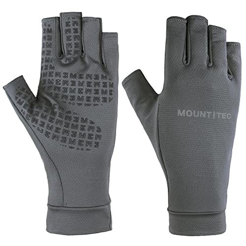 Unisex UV Protective Fingerless Gloves UPF 50+ Summer Sun Glove for Outdoor Fishing Cycling Hiking Driving Kayaking - color: Charcoal, size: Small