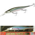 LUCKY CRAFT Lightning Pointer 110DD Deep Diver Freshwater Bass Fishing Lures, Jerkbait Suspending Fishing Lure for Bass & Walleye Fish, Long Casting Fish Gear Accessories for Tackle Box, - color: 410 MH Ghost Minnow