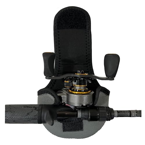 Neoprene Baitcast Reel Cover, Fishing Reel Protector, Fishing Reel Cover, Baitcaster Case, Low Profile Baitcaster Case, Casting Reel Covers, 50 100 200 Series Baistcasters (1, Gray) - color: Gray