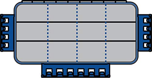Flambeau Outdoors Zerust MAX WP3012ZM Ultimate Waterproof Tuff Tainer - 12 Compartments and 9 Removable Dividers - 9.13" L x 4.94" W x 1.53" D - Fishing and Tackle Storage Utility Box - size: 12 Compartments
