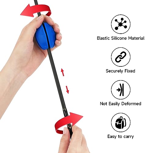 SANLIKE 6Pcs Elastic Rubber Fishing Rod Holder Fixed Balls Pole Protector | High stretch construction, multi-aperture fit, anti-slip rod fixation, lightweight portable outdoor fishing accessory - style: Blue-6PCS