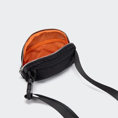 Pander Unisex Belt Bag Fanny Pack for Women with Adjustable Strap, Small Waist Pouch for Workout Running Traveling Hiking - color: Black