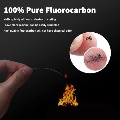 Eupheng Fluorocarbon Fishing Leader, 6/12PCS 20LB-80LB Invisible Fluorocarbon Leaders with Swivel and Snap,100% Fluorocarbon Leaders Line for Saltwater Freshwater - color: 12PCS, size: 9inch-20lb