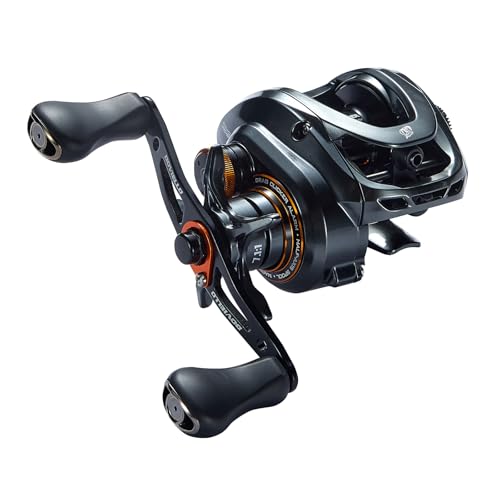 GKA200 Baitcasting Fishing Reel - 7.1:1/8.1:1 High-Speed Gear Ratio, 20LB Carbon Drag, 30Levels Magnet Braking System, Low Profile Design with Dual spools for Freshwater/Saltwater Fishing - color: 7.1 Orange RightHand Single Standard
