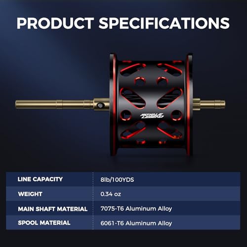 KastKing Royale Legend Fishing Reel - Ultra-Light Aluminum Spool, Corrosion Resistant, Compatible with Royale Legend II/GT Baitcasting Reels