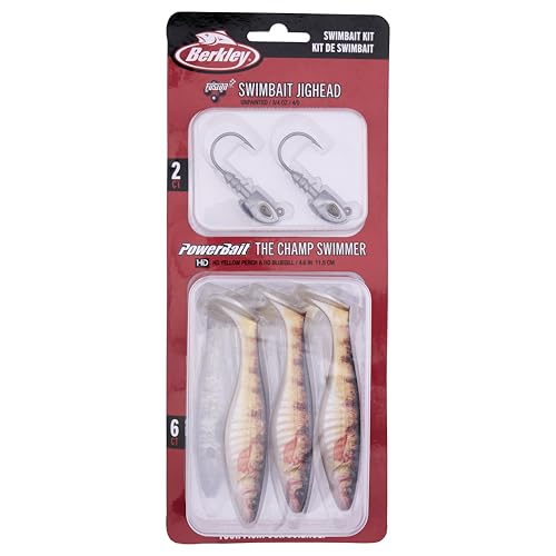 Berkley PowerBait The Champ Swimmer Fishing Soft Bait - color: Assorted - HD Yellow Perch / HD HD Bluegill, size: 4.6"
