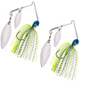 Reaction Tackle Tungsten Double Willow Spinnerbait, Compact Profile Bass Fishing Lure with Flash and Vibration for Largemouth and Smallmouth Bass (2-Pack) - color: Charming Shad, size: 3/8 Oz