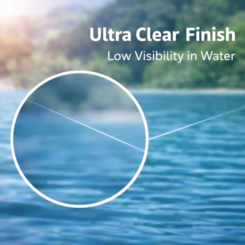 Monofilament Fishing Line, 10 lb Test, Clear, Strong and Durable, Smooth Casting, Low Visibility, for Freshwater and Saltwater