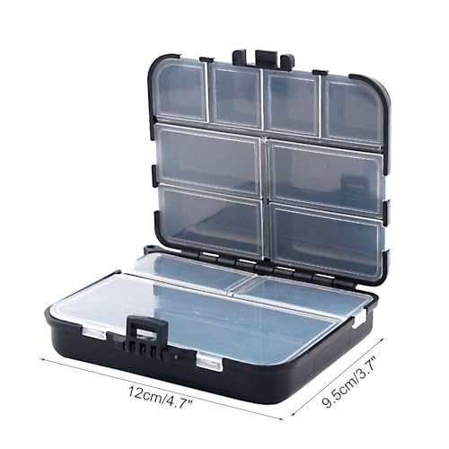 Fishing Tackle Box, Waterproof Double-Sided Utility Fishing Lure Storage Organizer with Removable Dividers for Hooks, Baits