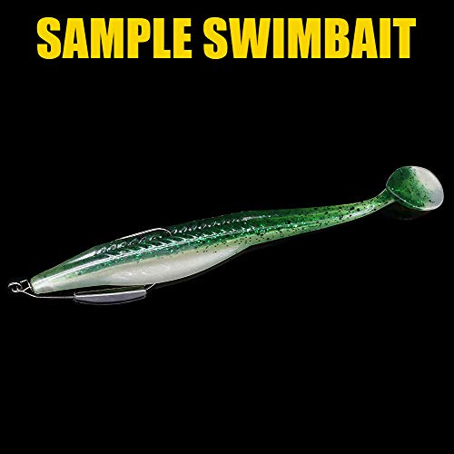Weighted-Swimbait-Hooks-Jig-Heads-Soft Plastic Worm Fishing Hooks 3/0 4/0 5/0 6 Pack - size: Size 3/0,1/8oz 3.5g, 6-pack