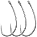 Barbless Fishing Hooks 200pcs High Carbon Steel Circle Curve Shank Trout Carp Fishing No Barb Small Fly Tying Hooks - size: 4#-200pcs