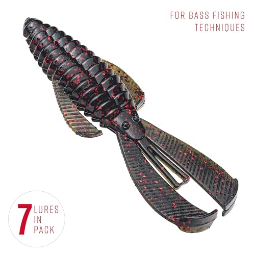 Strike King Rage Bug Fishing Lure, Soft Plastic Grub, Unique Design, Subtle Action - color: California Craw, size: 4"