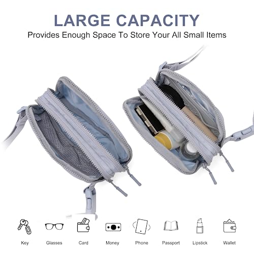 CLUCI Small Belt Bag for Women, Crossbody Everywhere Waist Packs Trendy, Women's Fanny Pack with Adjustable Strap - color: A1-Grey