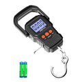 MEIYA Digital Fish Scale with Backlit LCD Display Up to 110lb/50kg for Anglers, Accurate Luggage Scale for Travel, Outdoor, Home Use, Includes 2 AAA Batteries and Hook, Essential Fishing Gear