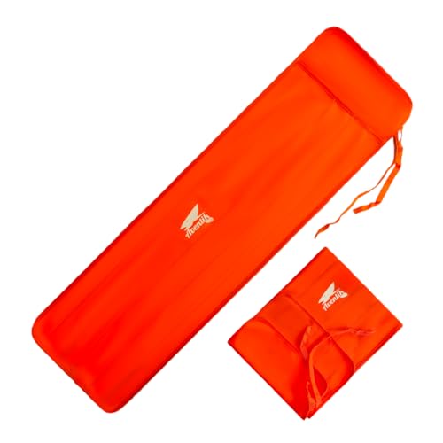Aventik Neoprene Fly Rod Sock, 5-Compartment Fly Rod Sleeve Protector, Fishing Rod Cover for Travel & Storage - color: Orange, size: Fly rod 9'0''-9'6'' 4sec with Extra tip