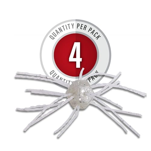 Strike King Tumbleweed Floating Fishing Lure, Finesse Creature Bait, 3-Inches, 4-Pack - color: Pearl Flash