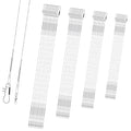 Fishing Leaders, Anti-bite Stainless Steel Wire Leaders Fishing Leaders Line with Swivels for Saltwater and Freshwater - color: silver
