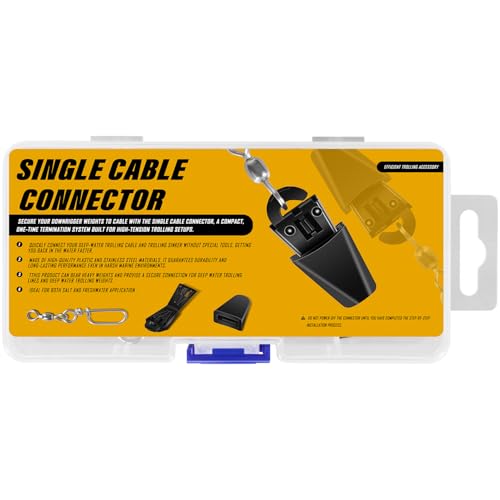 2PSC Fishing Downrigger Cable Terminator Kit with Storage Case, Quick Setup, Universal Downrigger Terminal Kit #2250141