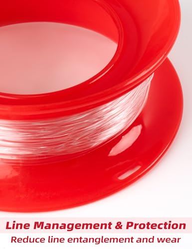 BLUEWING Fishing Yoyo Spool Cuban Hand Reel Yo-yo Spooler for Line and Leader Storage Fishing Coiling Plate - color: Red 5in