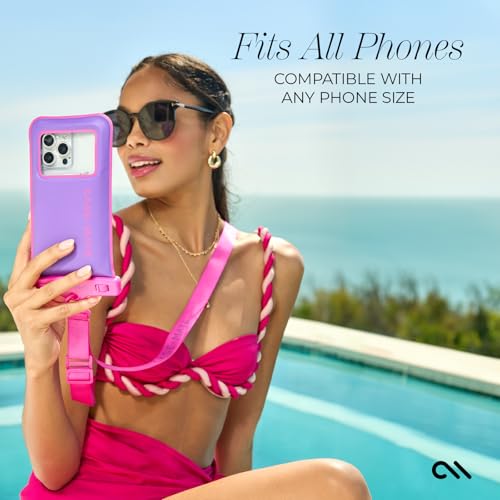 Case-Mate IP68 Waterproof Phone Pouch - Purple Paradise | Touchscreen Floating Waterproof Phone Case with Crossbody Lanyard - Fits All Phones - Beach Cruise Ship Travel Essentials - color: Purple Paradise