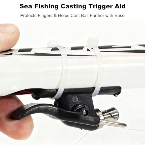 Breakaway Cannon Casting Trigger Bait Launcher Surf Fishing Cast Aid for Beach Rods and Poles Spinning Reel Surf Gear Accessories Finger Protector Extender