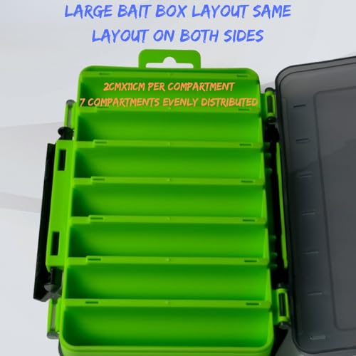 Waterproof Double-Sided Fishing Tackle Storage Box – Large Orange Lure Organizer for Hooks, Accessories & Terminal Tackle, Portable & Clear Case - color: Orange, size: Large