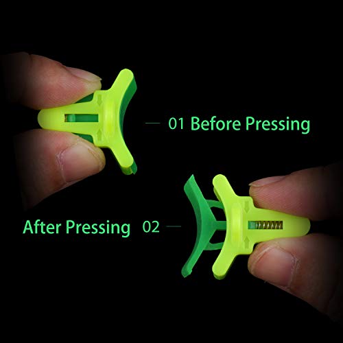 RUNCL Treble Hooks Covers Fishing Hooks Protector Treble Hook Safety Cap Hook Bonnets for Fishing Lures - Spring Design, Hollow Construction, Tangles Free, Fishing Hook Caps - color: Medium (40pcs for 2#, 1#, 1/0, 2/0 Treble Hooks)