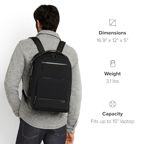 TUMI Harrison Warren Backpack - 15-Inch Laptop Backpack - Stylish Women's & Men's Backpack for Travel & Business - Cognac Leather - color: Cognac