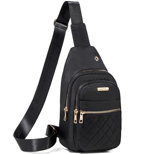 Banelu Small Sling Bag Crossbody Sling Backpack for Women, Small Crossbody Purses Cross Body Bags - Black - color: R Black