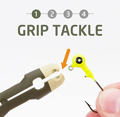Fishing Knot Tying Tool/Jig Head and Hook Eyelet Grip/Line Threader/Clipper for Shaky Hands and Poor Eyesight. Tackle Box Accessory. | Jig Head and Hook Eyelet Grip, Line Threader, Clipper, For Shaky Hands and Poor Eyesight, Tackle Box Accessory