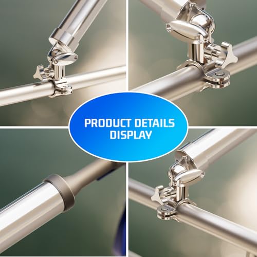 Boat Fishing Rod Holder, 360 Degree Marine Grade Stainless Steel 316 Adjustable Swivel Fishing Pole Holders, Deck Mount and Rail Mount Fishing Rod Bracket - style: 25mm Rail Mount