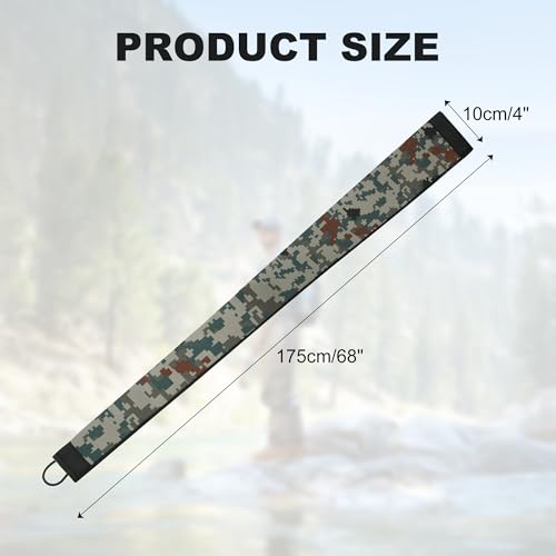 Neoprene Camo Fishing Rod Sleeves,Fishing Pole Sleeves,Fishing Rod Socks | UV Resistance,Puncture Resistant, Protect Casting, Spinning, Trolling Fishing Rods, Storage, tangled-free,75in,68in,60in - color: 2-Digital Camo, size: 69"