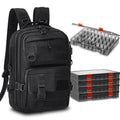 Fishing Tackle Backpack with Rod Holders and 4 Tackle Boxes Large Storage Fishing Bags Water Resistant Tackle Bag for Camping Hiking Travel Gear and Equipment(Black,Shoulder Bag) - color: Black